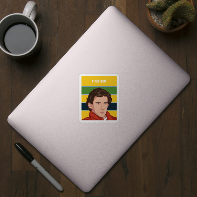 Ayrton Senna Illustration Tribute by Mandra